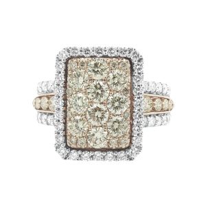 14K YELLOW & WHITE GOLD YELLOW & WHITE DIAMOND RING