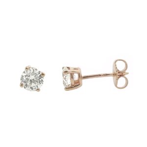 14K YELLOW GOLD DIAMOND STUD EARRINGS