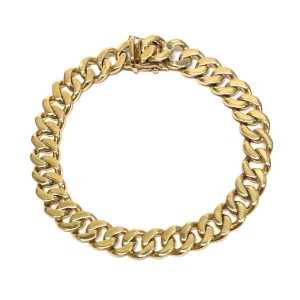 14K YELLOW GOLD CURB LINK BRACELET