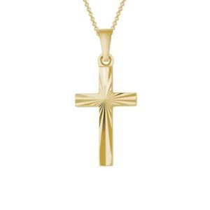 14K YELLOW GOLD CROSS PENDANT