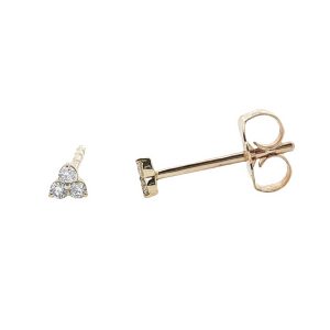 14K YELLOW GOLD CLUSTER STUD EARRINGS