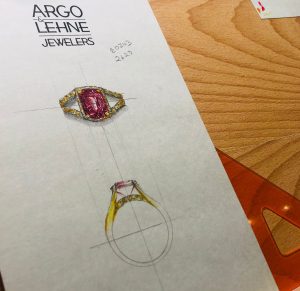 Argo & Lehne sketch for a custom design client.