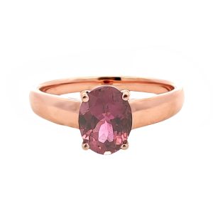 14K ROSE GOLD PINK TOURMALINE RING