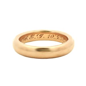 14K YELLOW GOLD HALF-ROUND WEDDING RING