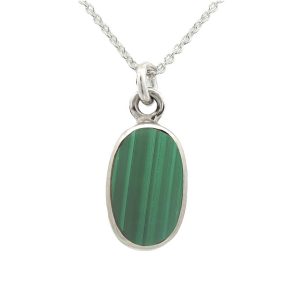 STERLING SILVER MALACHITE PENDANT