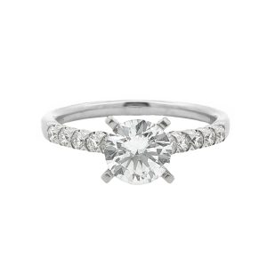 18K WHITE GOLD DIAMOND ENGAGEMENT STYLE RING MOUNTING