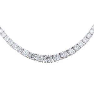 14K WHITE GOLD LAB-GROWN DIAMOND TENNIS NECKLACE
