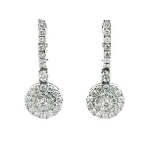 14K WHITE GOLD LAB-GROWN DIAMOND DROP EARRINGS