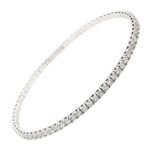 14K WHITE GOLD LAB-GROWN DIAMOND BANGLE BRACELET