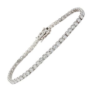 14K WHITE GOLD LAB-GROWN DIAMOND TENNIS BRACELET