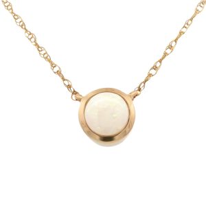 14K YELLOW GOLD OPAL PENDANT