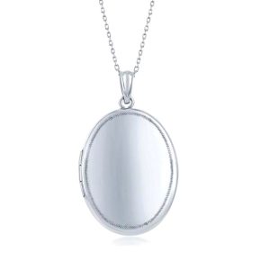 STERLING SILVER OVAL LOCKET PENDANT