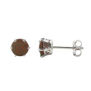 STERLING SILVER GARNET STUD EARRINGS