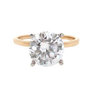 14 KARAT YELLOW & WHITE GOLD DIAMOND ENGAGEMENT STYLE RING MOUNTING