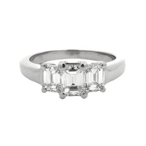 PLATINUM 3-DIAMOND ENGAGEMENT STYLE RING
