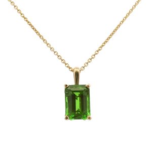 14K YELLOW GOLD TSAVORITE PENDANT