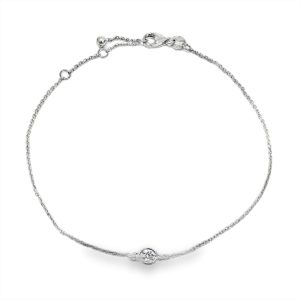 14K WHITE GOLD DIAMOND BRACELET