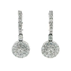 14K WHITE GOLD LAB-GROWN DIAMOND DROP EARRINGS