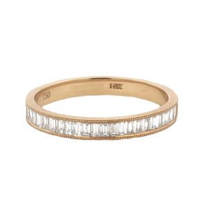 18K YELLOW GOLD DIAMOND WEDDING RING