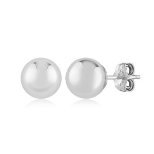 STERLING SILVER BALL STUD EARRINGS