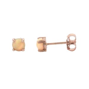 14K ROSE GOLD OPAL STUD EARRINGS