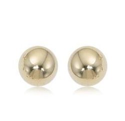 14K YELLOW GOLD BALL STUD EARRINGS