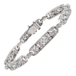 PLATINUM VINTAGE TIFFANY DIAMOND BRACELET